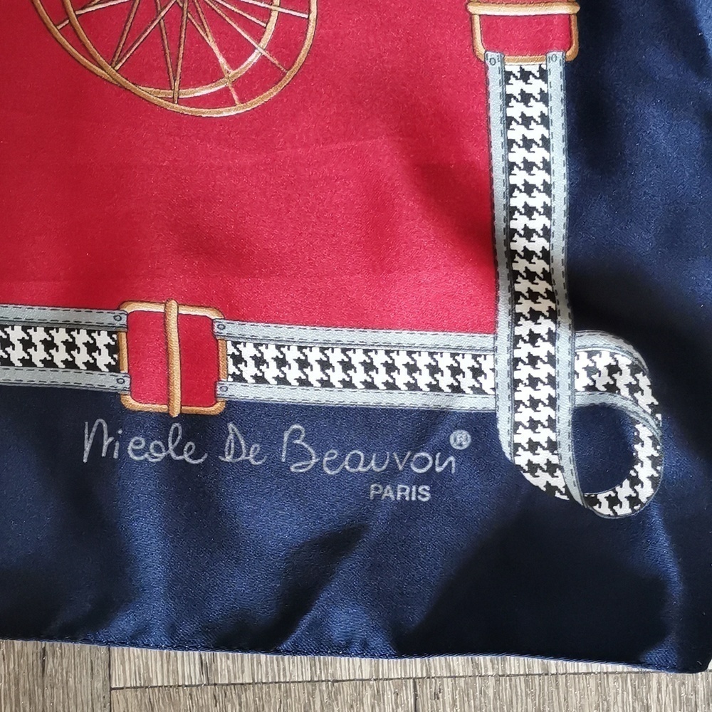 NICOLE DE BEAUVOIR PARIS SILK SCARF - Picture 4 of 4